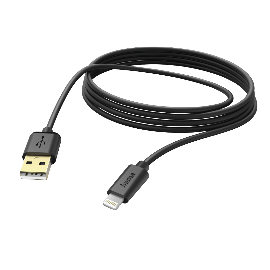 Premium laad/synchro kabel lightning 3m zwart