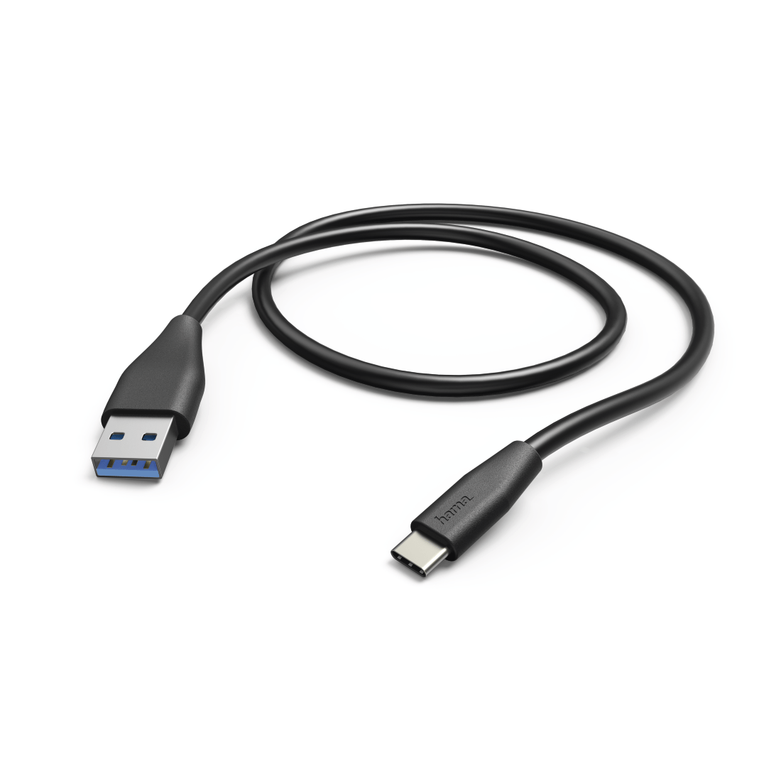 Laad/Synchrokabel USB type-C 1.5m zwart