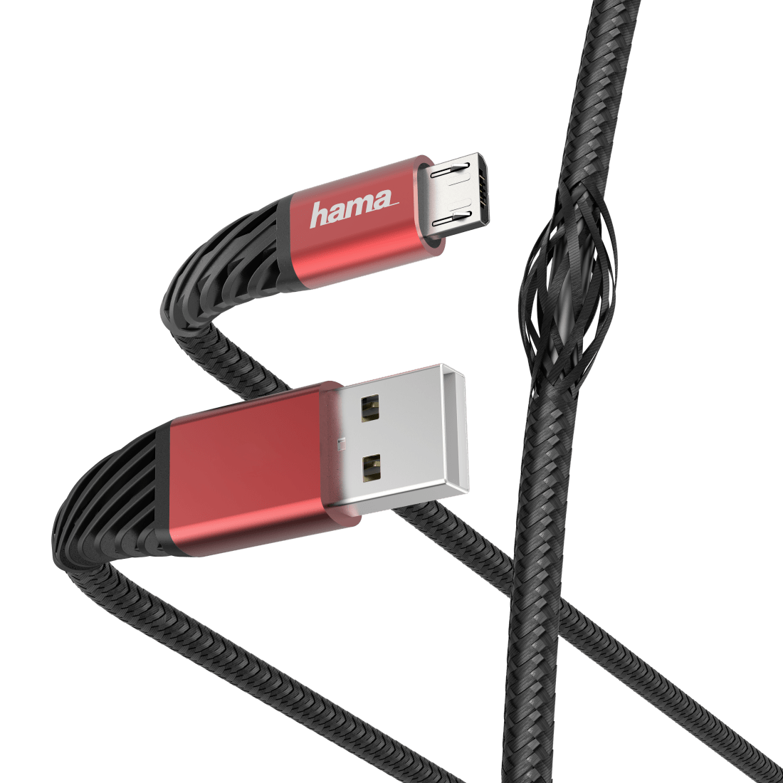 Oplaad-/gegevenskabel Extreme USB-A – micro-USB 15 m zwart/rood