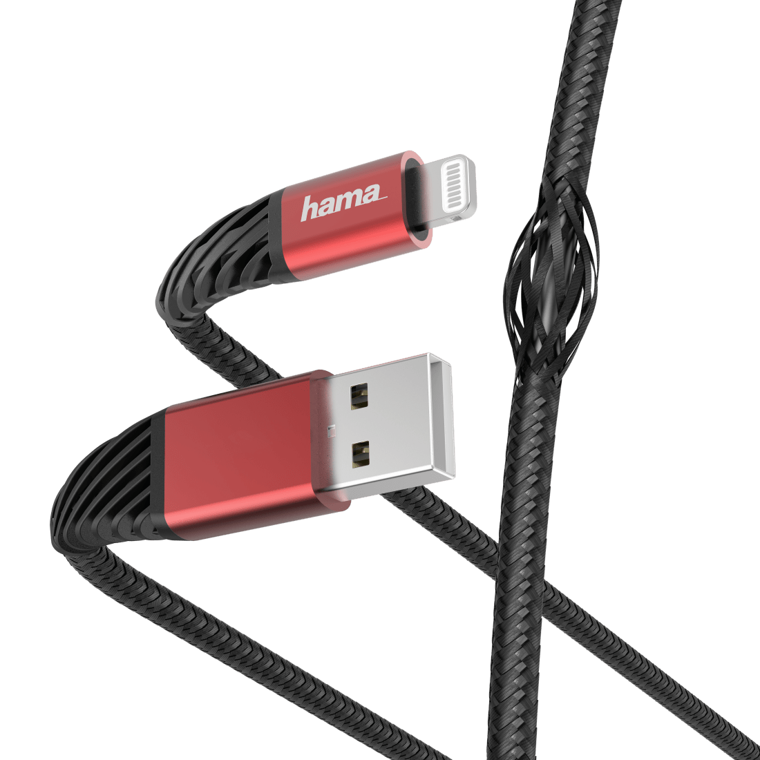 Oplaad-/gegevenskabel Extreme USB-A – Lightning 15 m zwart/rood
