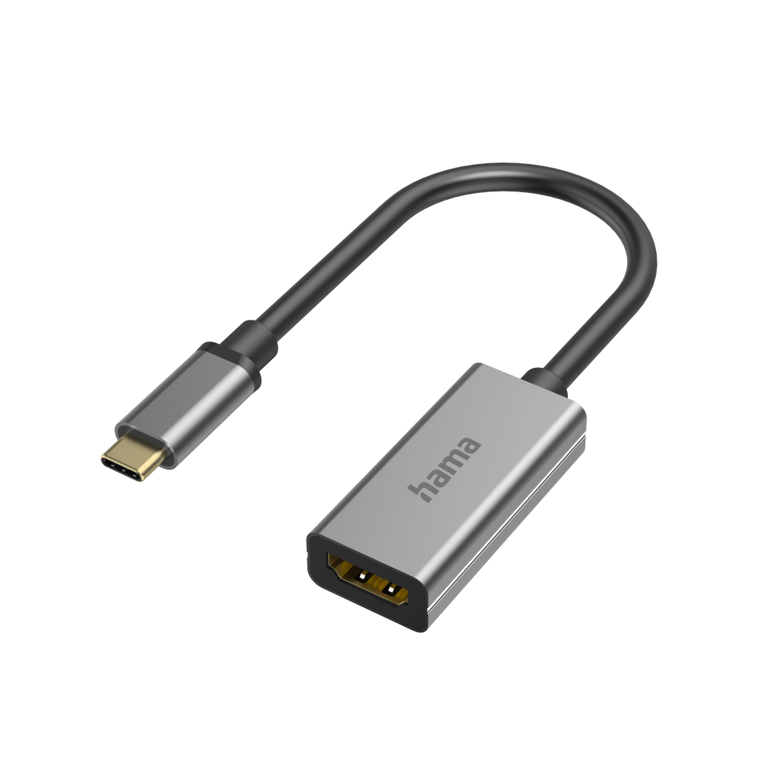 Video-adapter USB-C-stekker – HDMI-aansluiting Ultra-HD 4K@60Hz alu