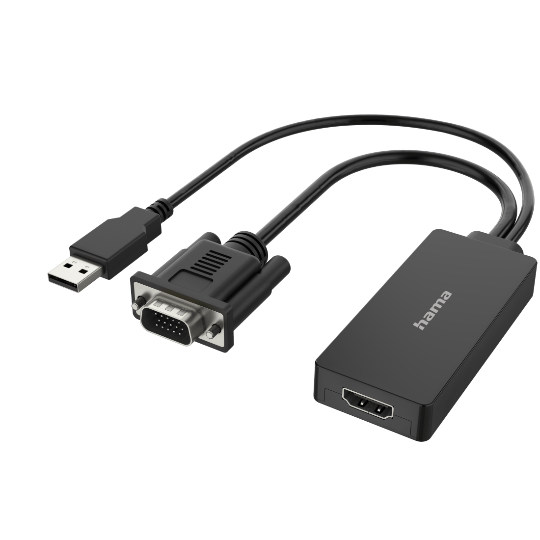 Video-adapter VGA+USB-stekker – HDMI-aansluiting Full-HD 1080p