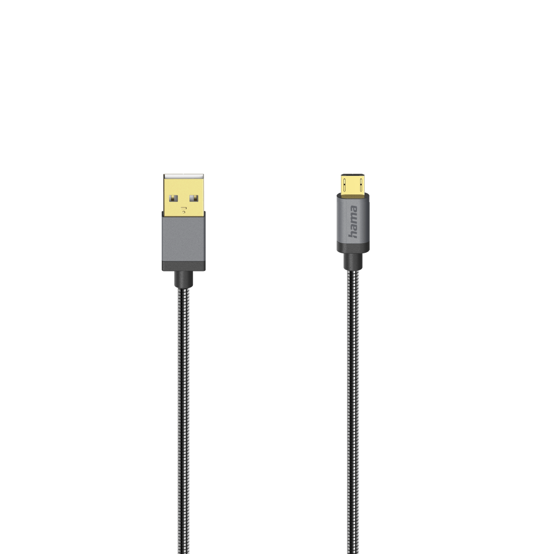 Micro-USB-kabel USB 2.0 480 Mbit/s metaal 0.75 m