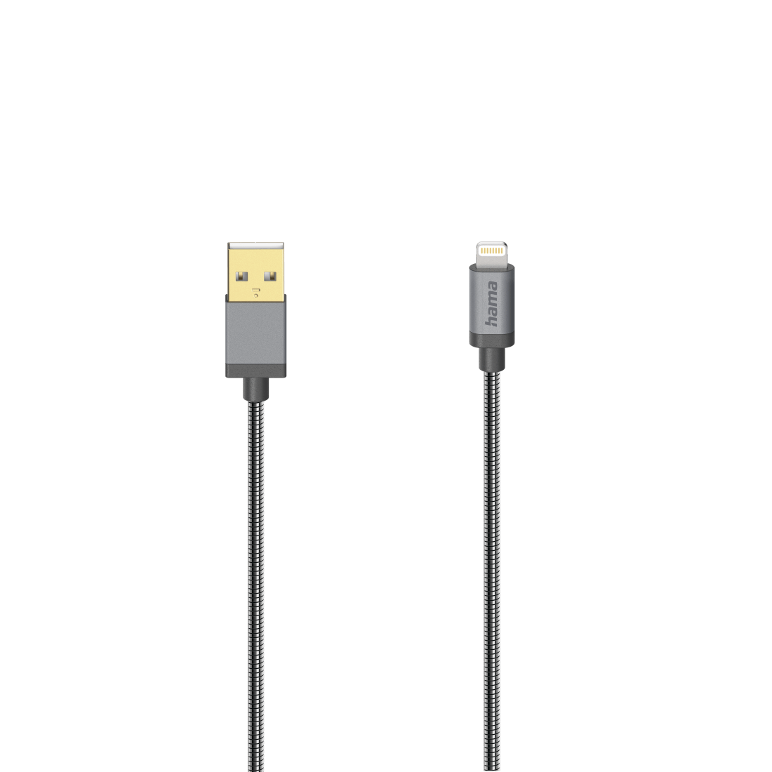 USB-kabel voor iPhone/iPad met Lightning-connector USB 2.0 metaal 075 m
