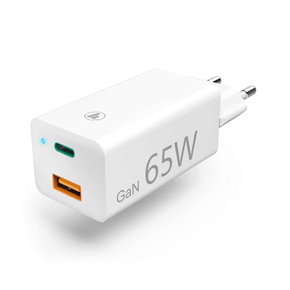 Oplader GaN USB-C Power Delivery (PD) + USB-A QC3.0 65W wit