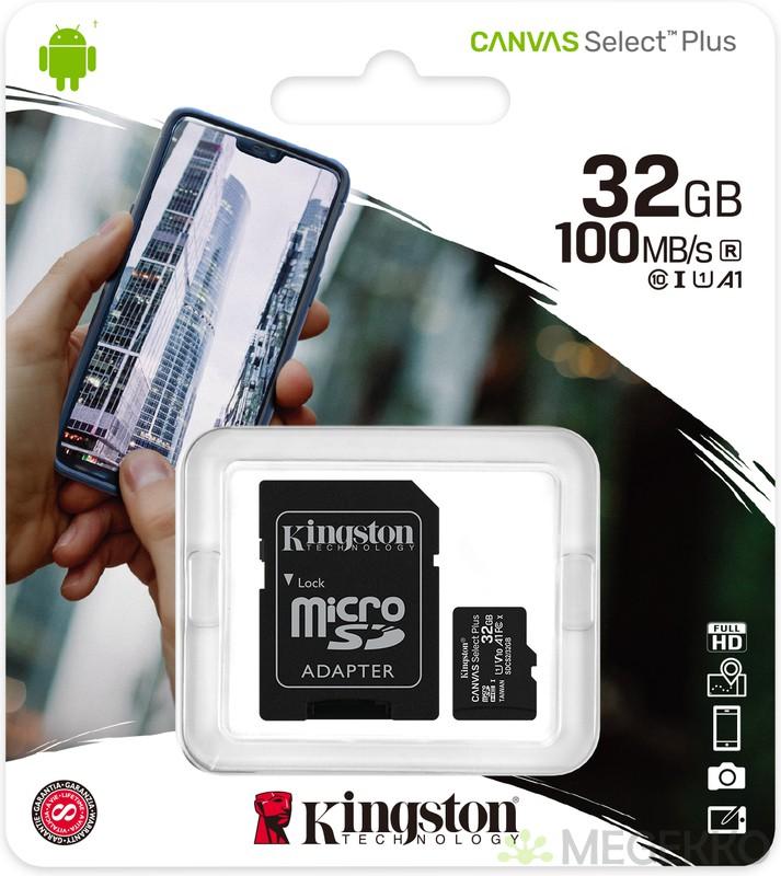 Kingston Canvas Select Plus microSDHC 32GB + SD-adapter