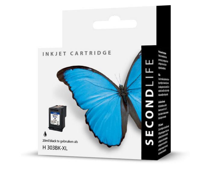 SecondLife inkt cartridge zwart HP 303 XL