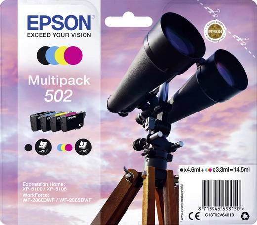 Epson 502 Multipack Z/C/M/G 14,5ml (Origineel)