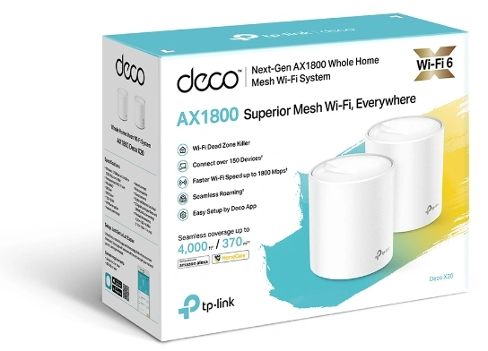 TP-Link Deco X20 (2-pack) Dual-band (2.4 GHz / 5 GHz) Wi-Fi 5 (802.11ac)